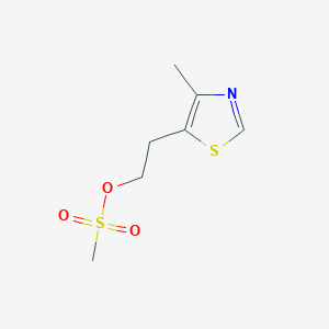 molecular formula C7H11NO3S2 B8450725 5-(2-Methylsulfonyloxyethyl)-4-methylthiazole CAS No. 121688-30-0
