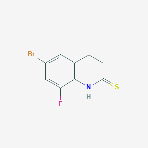 molecular formula C9H7BrFNS B8450772 6-bromo-8-fluoro-3,4-dihydroquinoline-2(1H)-thione 