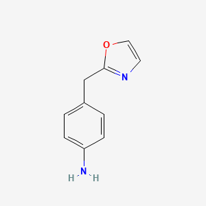 molecular formula C10H10N2O B8450783 4-(Oxazol-2-ylmethyl)aniline 