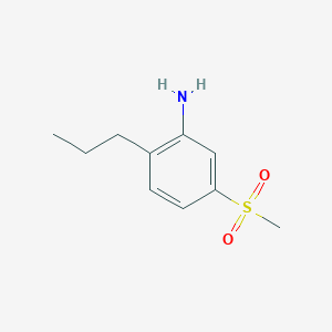 molecular formula C10H15NO2S B8450799 5-(Methylsulfonyl)-2-propylaniline 