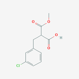 molecular formula C11H11ClO4 B8450812 3-(3-Chlorophenyl)-2-methoxycarbonylpropionic acid 