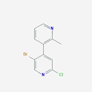 molecular formula C11H8BrClN2 B8450825 5'-Bromo-2'-chloro-2-methyl-[3,4']bipyridinyl 
