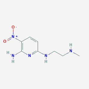molecular formula C8H13N5O2 B8450838 (6-Amino-5-nitro(2-pyridyl))[2-(methylamino)ethyl]amine 
