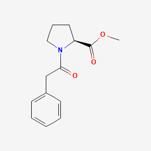 molecular formula C14H17NO3 B8450847 N-phenylacetyl-proline methyl ester 