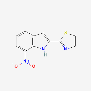 molecular formula C11H7N3O2S B8450850 7-Nitro-2-(1,3-thiazol-2-yl)-1H-indole 