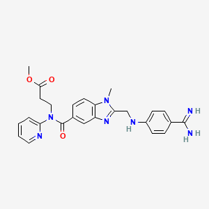 methyl 3-[[2-[(4-carbamimidoylanilino)methyl]-1-methylbenzimidazole-5-carbonyl]-pyridin-2-ylamino]propanoate