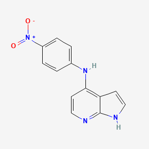 molecular formula C13H10N4O2 B8450868 N-(4-nitrophenyl)-1H-pyrrolo[2,3-b]pyridine-4-amine 