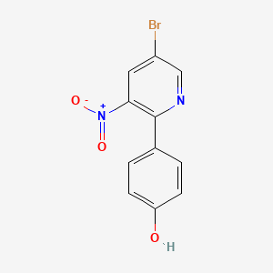 molecular formula C11H7BrN2O3 B8450876 4-(5-Bromo-3-nitropyridin-2-yl)phenol 