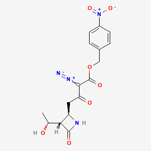 molecular formula C16H16N4O7 B8450895 (3S,4R)-3-[(R)-1-hydroxyethyl]-4-[3-(4-nitrobenzyl)oxycarbonyl-2-oxo-3-diazopropyl]azetidin-2-one 