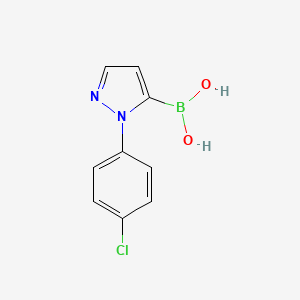 molecular formula C9H8BClN2O2 B8450901 1-(4-chloro-phenyl)-1H-pyrazol-5-ylboronic acid 