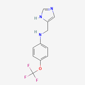 molecular formula C11H10F3N3O B8450907 (3H-Imidazol-4-ylmethyl)-(4-trifluoromethoxy-phenyl)-amine 