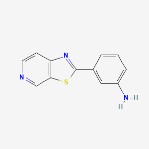 molecular formula C12H9N3S B8450970 3-(Thiazolo[5,4-c]pyridin-2-yl)benzenamine 