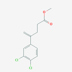 molecular formula C12H12Cl2O2 B8450979 Methyl 4-(3,4-dichlorophenyl)-4-pentenoate 