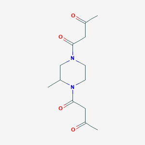 molecular formula C13H20N2O4 B8451011 n,n'-Bis(acetoacetyl)-2-methylpiperazine 