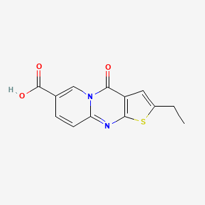 molecular formula C13H10N2O3S B8451030 2-Ethyl-4-oxo-4H-pyrido[1,2-a]thieno[2,3-d]pyrimidine-7-carboxylic acid 