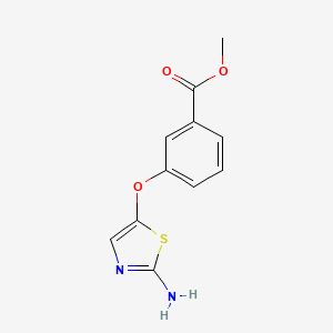 molecular formula C11H10N2O3S B8451037 Methyl 3-(2-aminothiazol-5-yl)oxybenzoate 