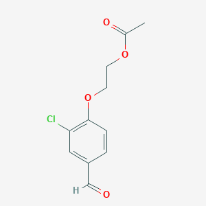 molecular formula C11H11ClO4 B8451051 3-Chloro-4-(2-acetoxy-ethoxy)-benzaldehyde 