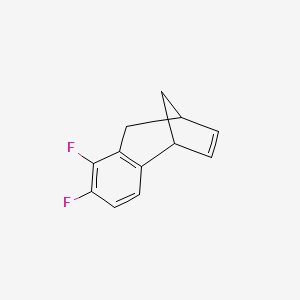 molecular formula C12H10F2 B8451066 5,6-Difluorotricyclo[7.2.1.02,7]dodeca-2(7),3,5,10-tetraene 
