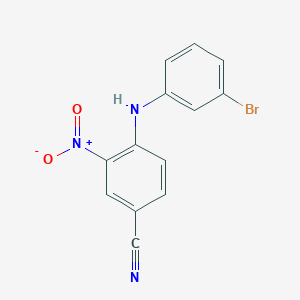molecular formula C13H8BrN3O2 B8451079 4-(3-Bromo-phenylamino)-3-nitro-benzonitrile 