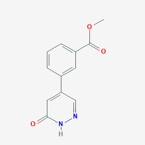 molecular formula C12H10N2O3 B8451141 Methyl 3-(6-oxo-1,6-dihydropyridazin-4-yl)benzoate 