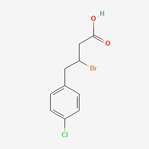 molecular formula C10H10BrClO2 B8451162 3-Bromo-3-(4-chlorobenzyl)propionic acid 