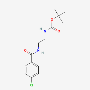 molecular formula C14H19ClN2O3 B8451222 t-Butyl [2-(4-chlorobenzamido)ethyl]carbamate 
