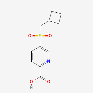 molecular formula C11H13NO4S B8451268 5-(Cyclobutylmethylsulfonyl)pyridine-2-carboxylic acid 