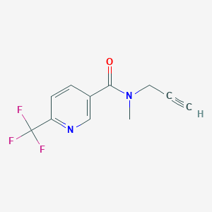 molecular formula C11H9F3N2O B8451275 N-methyl-N-(prop-2-ynyl)-6-(trifluoromethyl)nicotinamide 