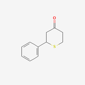 4H-Thiopyran-4-one, tetrahydro-, 2-phenyl-