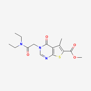 Methyl 3-(2-(diethylamino)-2-oxoethyl)-5-methyl-4-oxo-3,4-dihydrothieno[2,3-d]pyrimidine-6-carboxylate