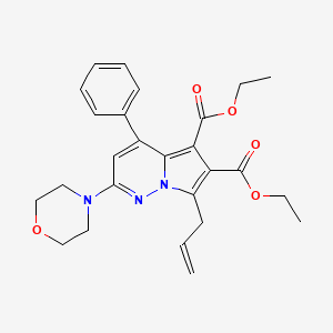 diethyl 2-morpholin-4-yl-4-phenyl-7-prop-2-enylpyrrolo[1,2-b]pyridazine-5,6-dicarboxylate