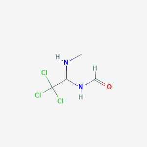 molecular formula C4H7Cl3N2O B8451356 1,1,1-Trichloro-2-methylamino-2-formamidoethane 