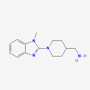 molecular formula C14H20N4 B8451362 1-(1-Methylbenzimidazol-2-YL)-4-aminomethylpiperidine 