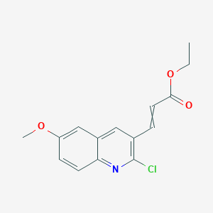 molecular formula C15H14ClNO3 B8451376 Ethyl 3-(2-chloro-6-methoxyquinolin-3-yl)prop-2-enoate CAS No. 321886-55-9