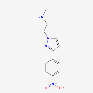 molecular formula C13H16N4O2 B8451384 N,N-dimethyl-2-[3-(4-nitrophenyl)-1H-pyrazol-1-yl]ethanamine 