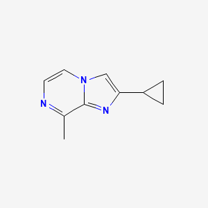 molecular formula C10H11N3 B8451389 2-Cyclopropyl-8-methylimidazo[1,2-a]pyrazine 