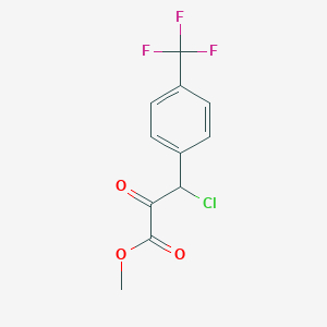 molecular formula C11H8ClF3O3 B8451407 3-Chloro-2-oxo-3-(4-trifluoromethyl-phenyl)-propionic acid methylester 