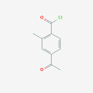 molecular formula C10H9ClO2 B8451418 4-Acetyl-2-methyl-benzoic acid chloride 