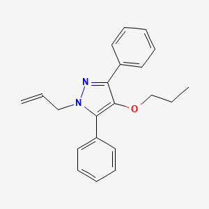 molecular formula C21H22N2O B8451425 3,5-Diphenyl-1-(prop-2-en-1-yl)-4-propoxy-1H-pyrazole CAS No. 61547-03-3