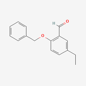 molecular formula C16H16O2 B8451434 2-Benzyloxy-5-ethyl-benzaldehyde 