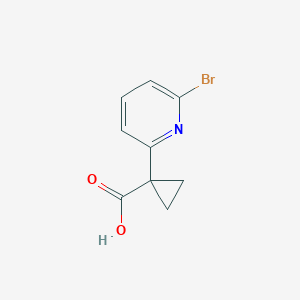 molecular formula C9H8BrNO2 B8451495 1-(6-Bromopyridin-2-YL)cyclopropanecarboxylic acid 