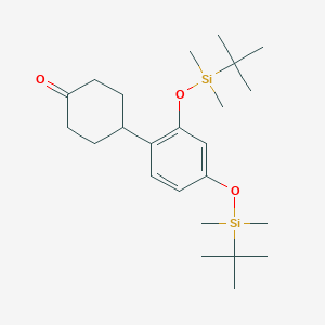 4-(2,4-Bis{[tert-butyl(dimethyl)silyl]oxy}phenyl)cyclohexan-1-one