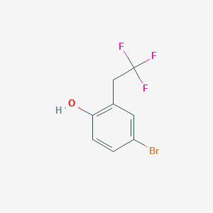 molecular formula C8H6BrF3O B8451553 4-Bromo-2-(2,2,2-trifluoroethyl)phenol 