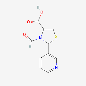 molecular formula C10H10N2O3S B8451563 N-formyl-2-(3-pyridyl)thiazolidine-4-carboxylic acid 