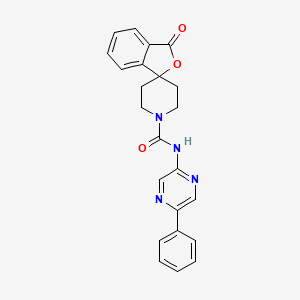 B8451579 3-oxo-N-(5-phenylpyrazin-2-yl)spiro[2-benzofuran-1,4'-piperidine]-1'-carboxamide CAS No. 328233-00-7