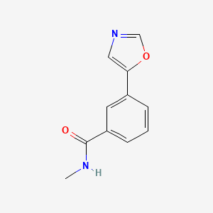 molecular formula C11H10N2O2 B8451589 N-methyl-3-(oxazol-5-yl)benzamide 