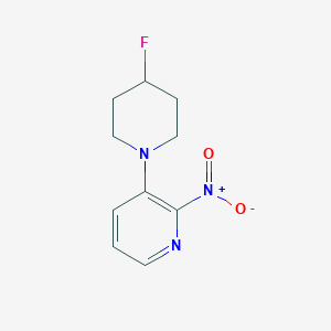 molecular formula C10H12FN3O2 B8451596 3-(4-Fluoropiperidin-1-yl)-2-nitropyridine 