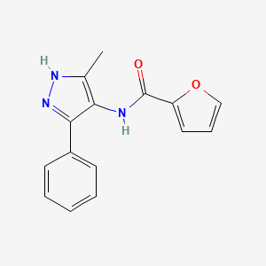 molecular formula C15H13N3O2 B8451616 N-(5-methyl-3-phenyl-1H-pyrazol-4-yl)furan-2-carboxamide CAS No. 824968-91-4