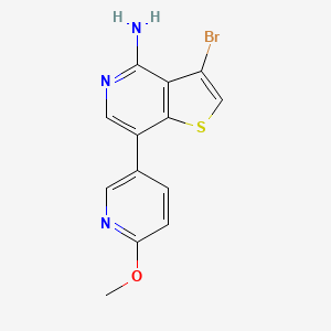 molecular formula C13H10BrN3OS B8451628 3-Bromo-7-(6-methoxypyridin-3-yl)thieno[3,2-c]pyridin-4-amine CAS No. 832696-89-6