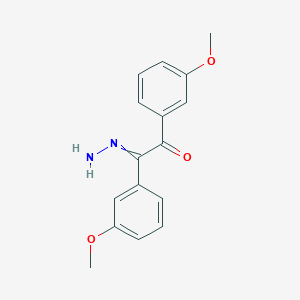 molecular formula C16H16N2O3 B8451630 2-Hydrazinylidene-1,2-bis(3-methoxyphenyl)ethan-1-one CAS No. 62482-42-2